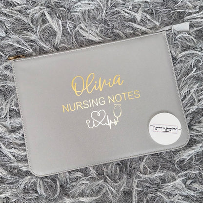 Nursing/Midwife Notes Zippered Folder