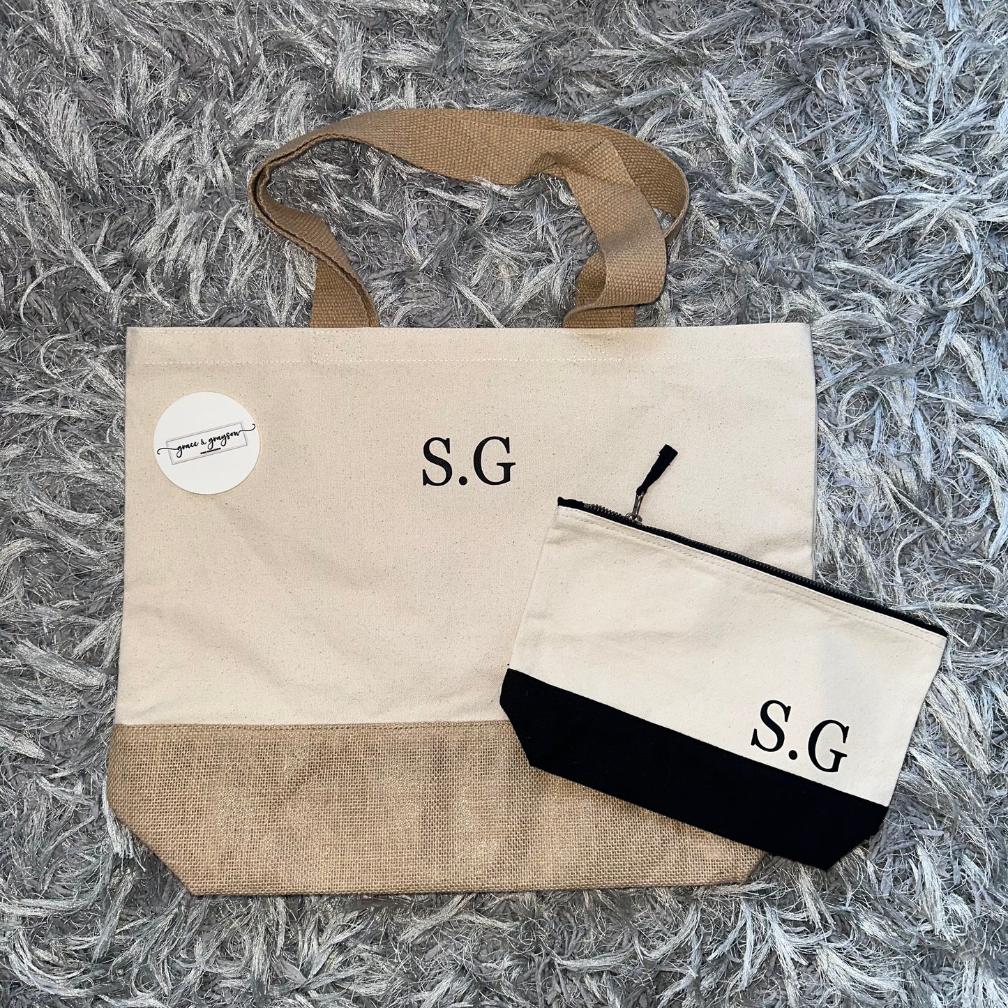 Initials Jute Bag