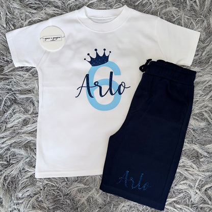 Personalised Birthday Shorts & T-Shirt Set