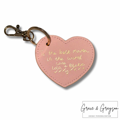 Upload Your Own Handwriting Keyring