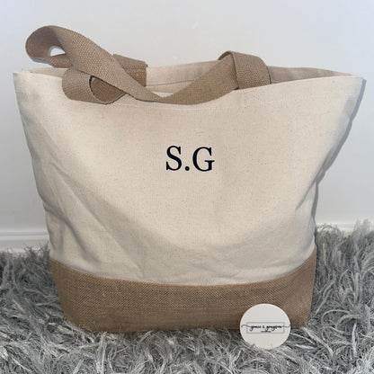 Initials Jute Bag