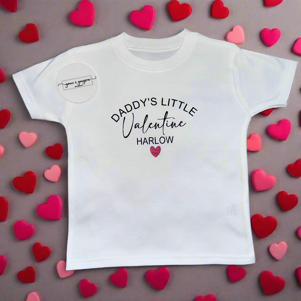 Personalised Daddy’s Little Valentine T-Shirt