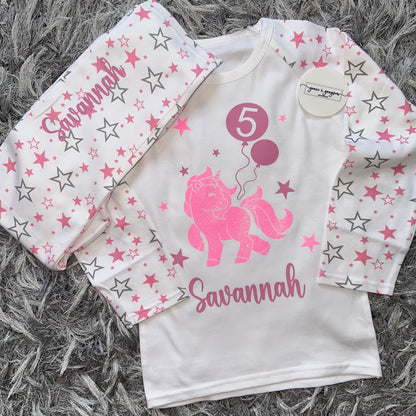 Personalised Birthday Unicorn Pyjamas