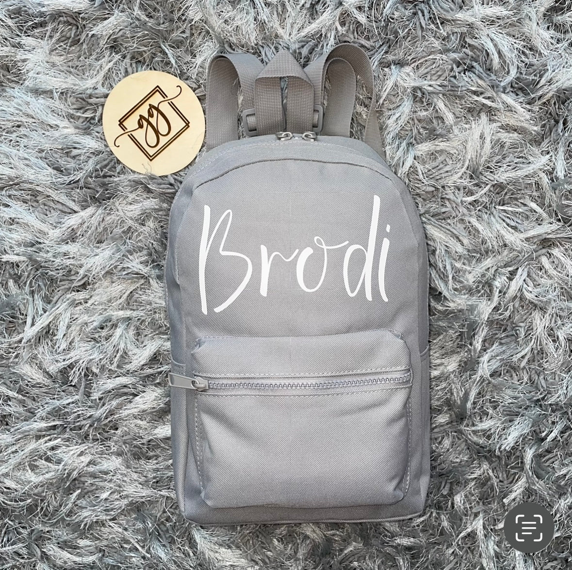 Personalized backpack subconscious gray