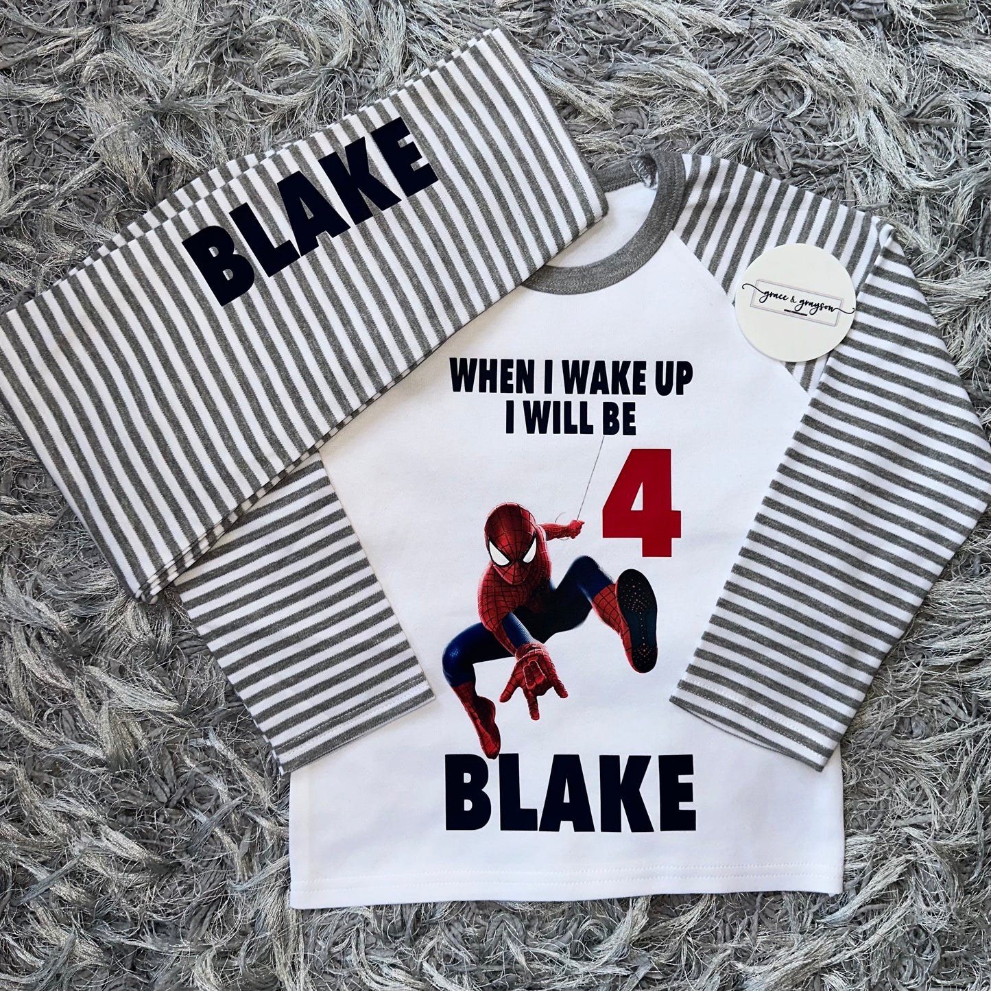 Personalised Spiderman Pyjamas