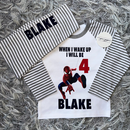 Personalised Spiderman Pyjamas