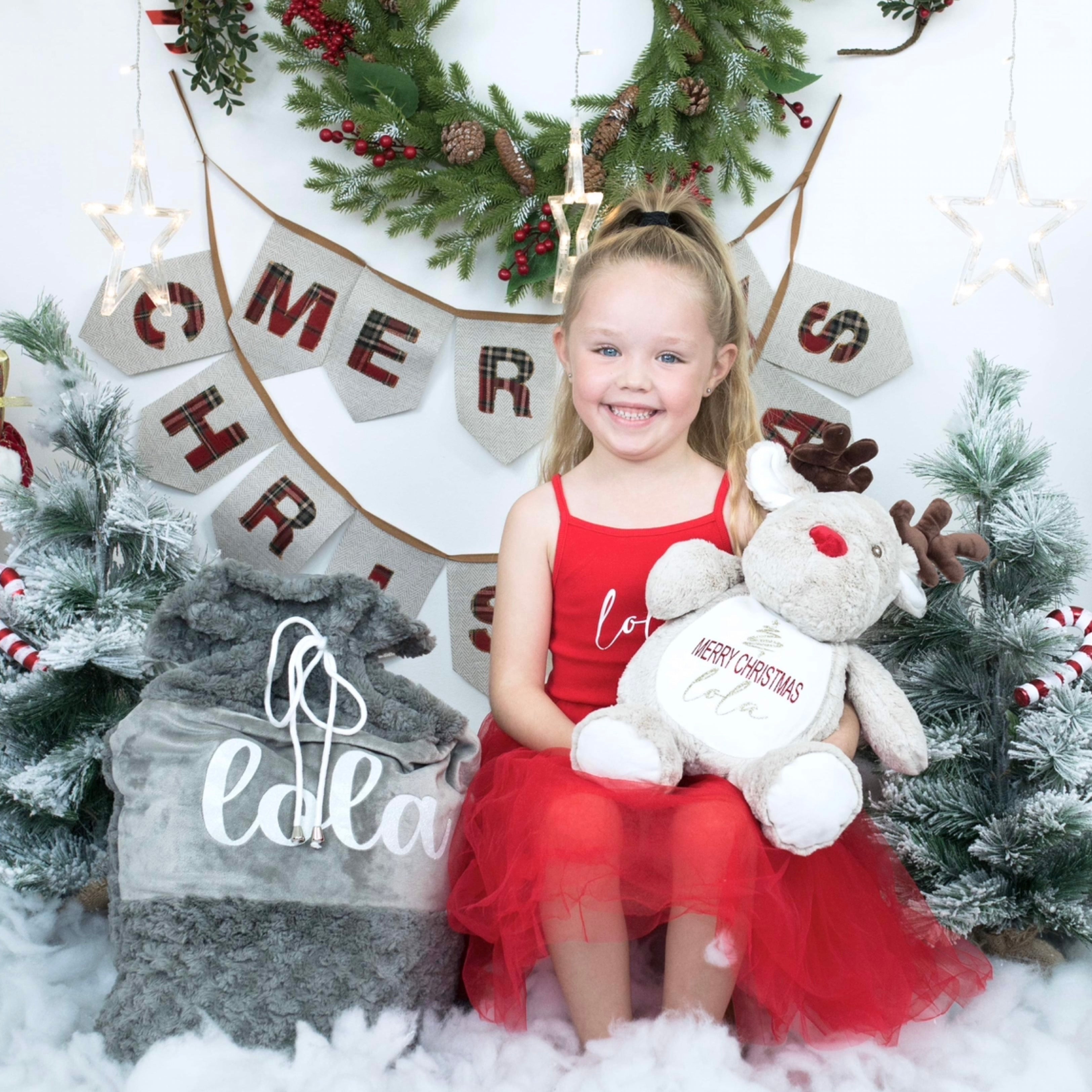 Personalised Merry Christmas Teddy Bear