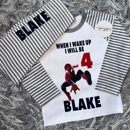 Personalised Spiderman Pyjamas