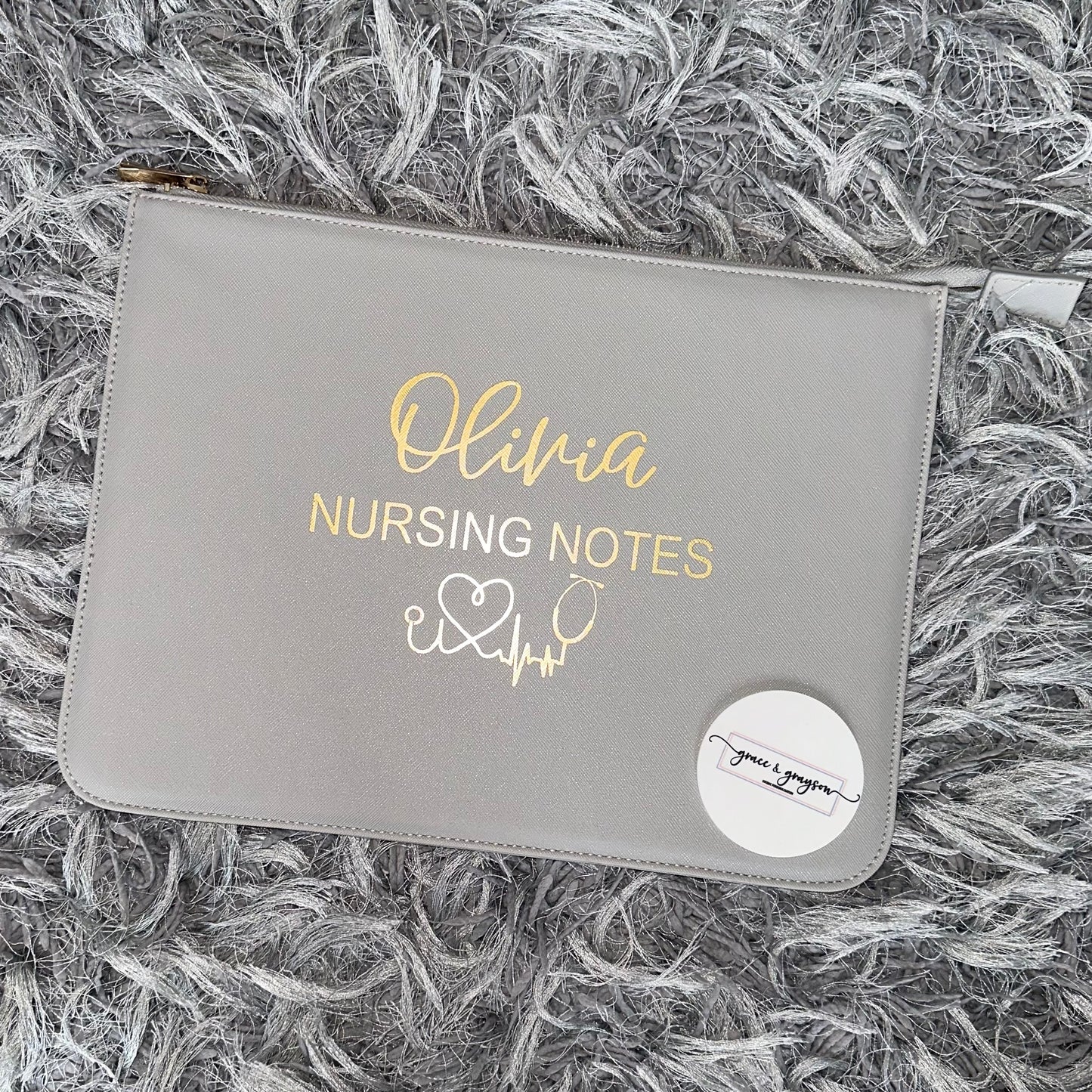 Nursing/Midwife Notes Zippered Folder