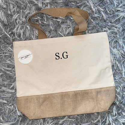 Initials Jute Bag