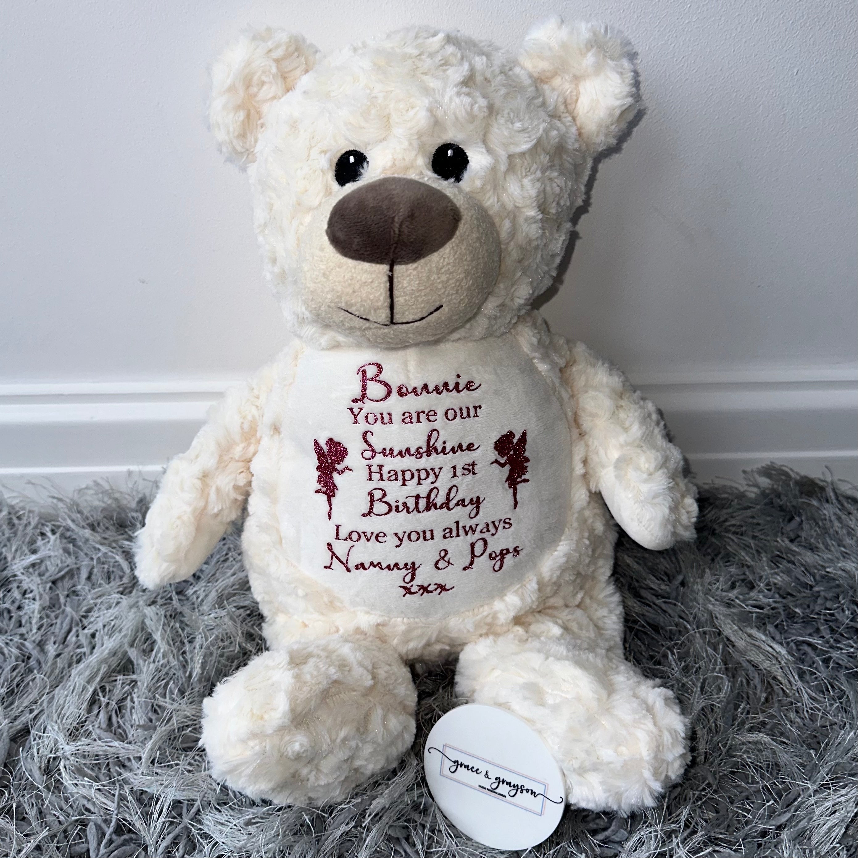 Personalised Create Your Own Teddy Bear Grace Grayson