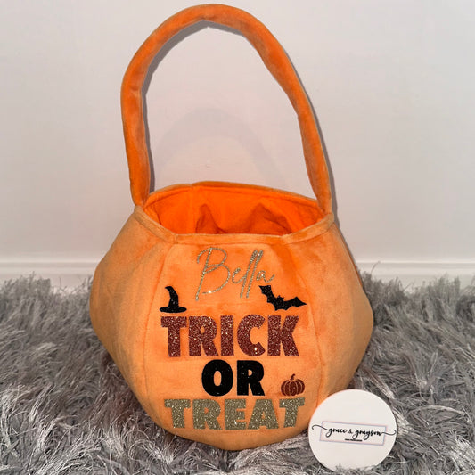 Personalised Orange Halloween Bag