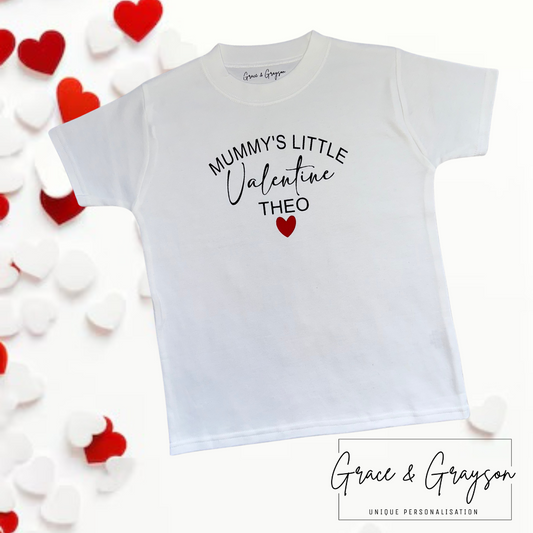 Personalised Mummy’s Little Valentine T-Shirt