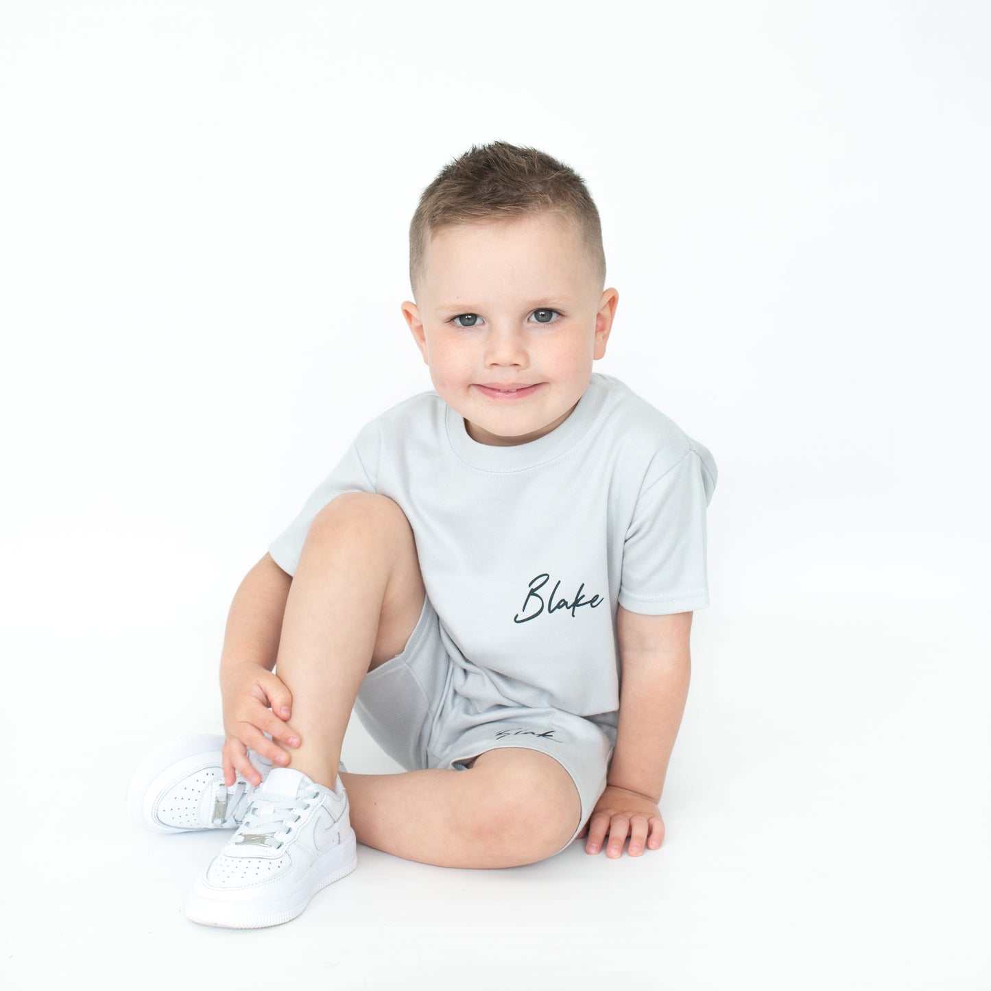 Frozen Grey Signature Name Short & T-Shirt Set