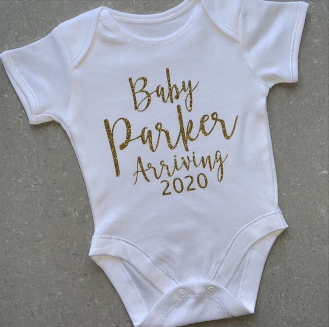 Baby Arriving Announcement Vest