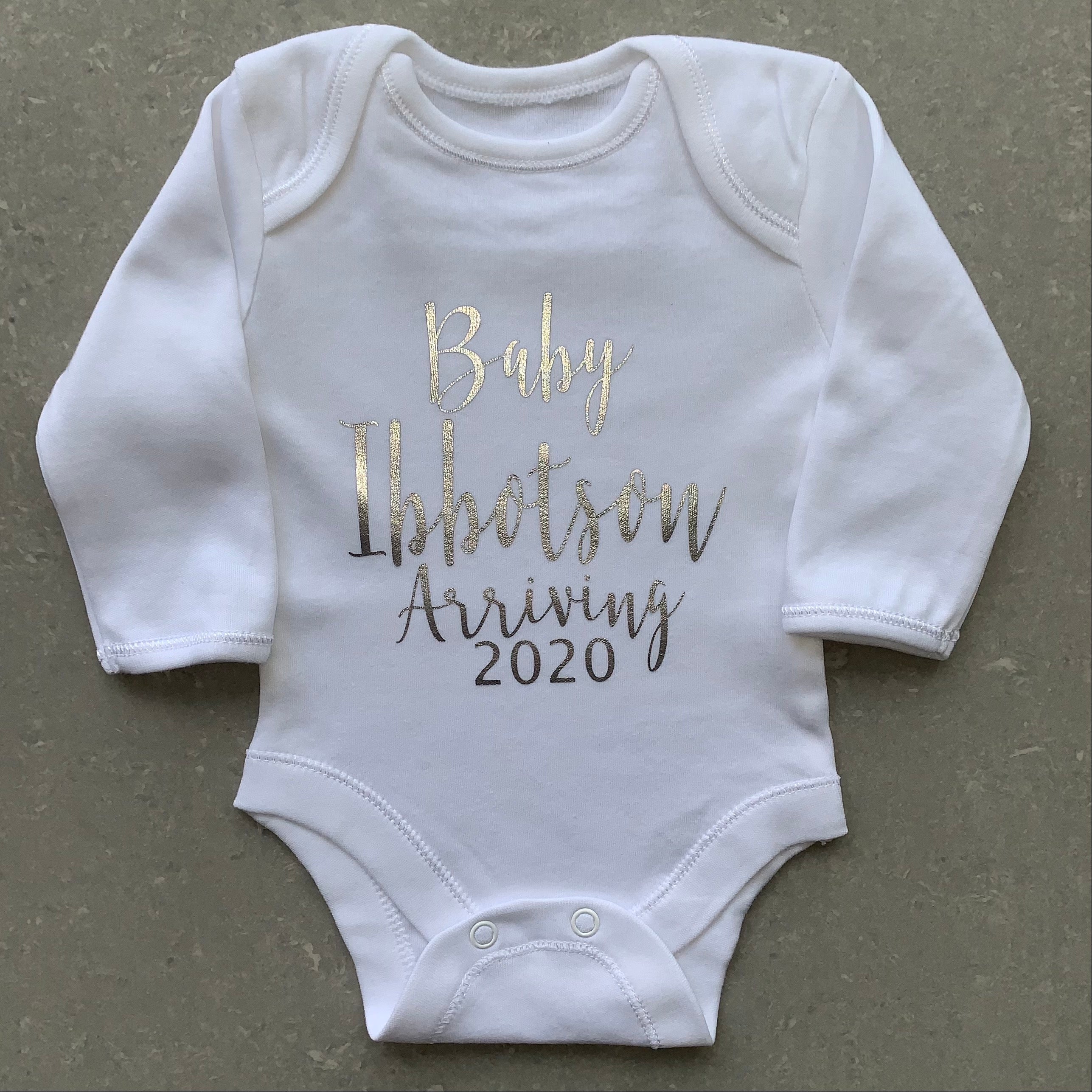 Baby Arriving Announcement Vest