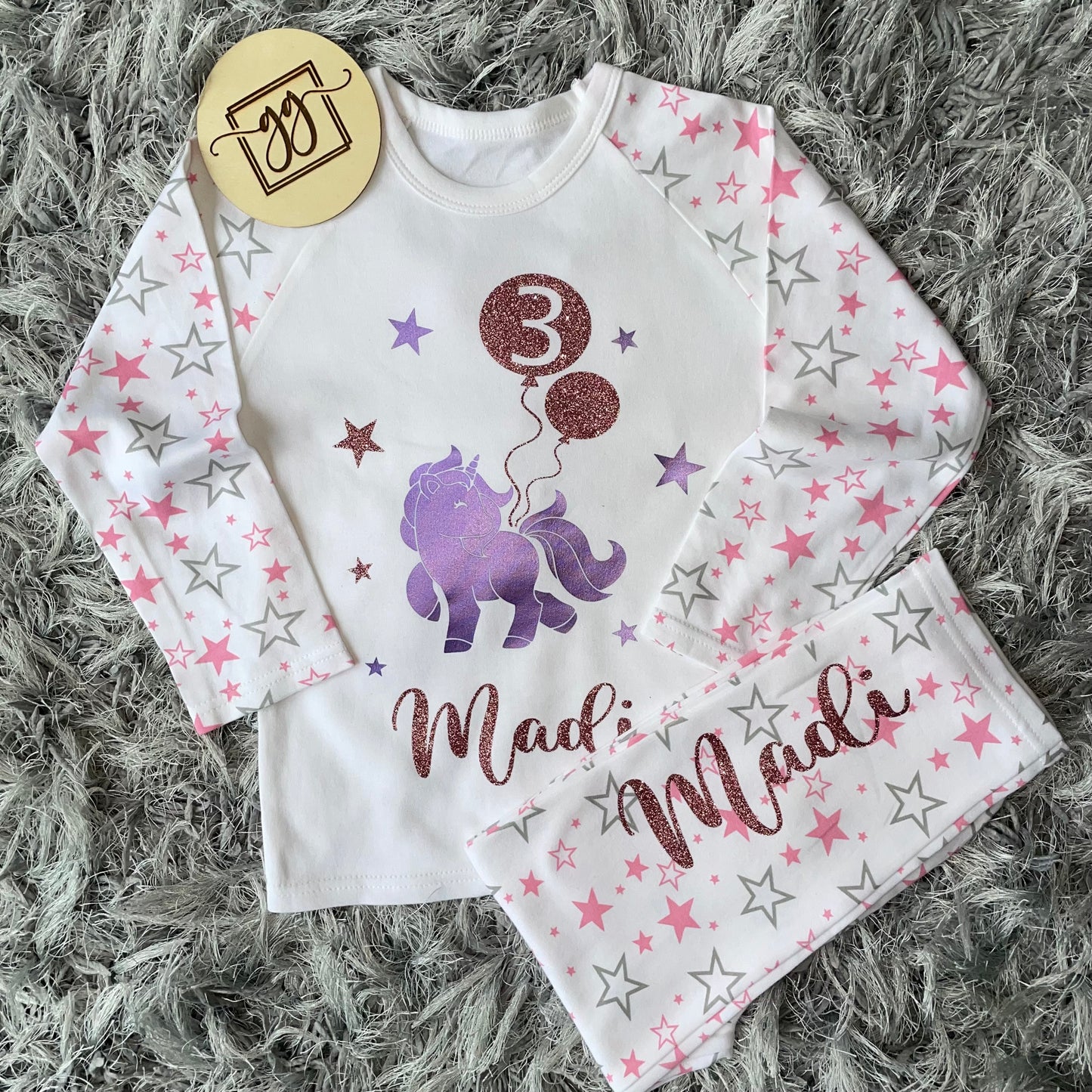 Personalised Birthday Unicorn Pyjamas