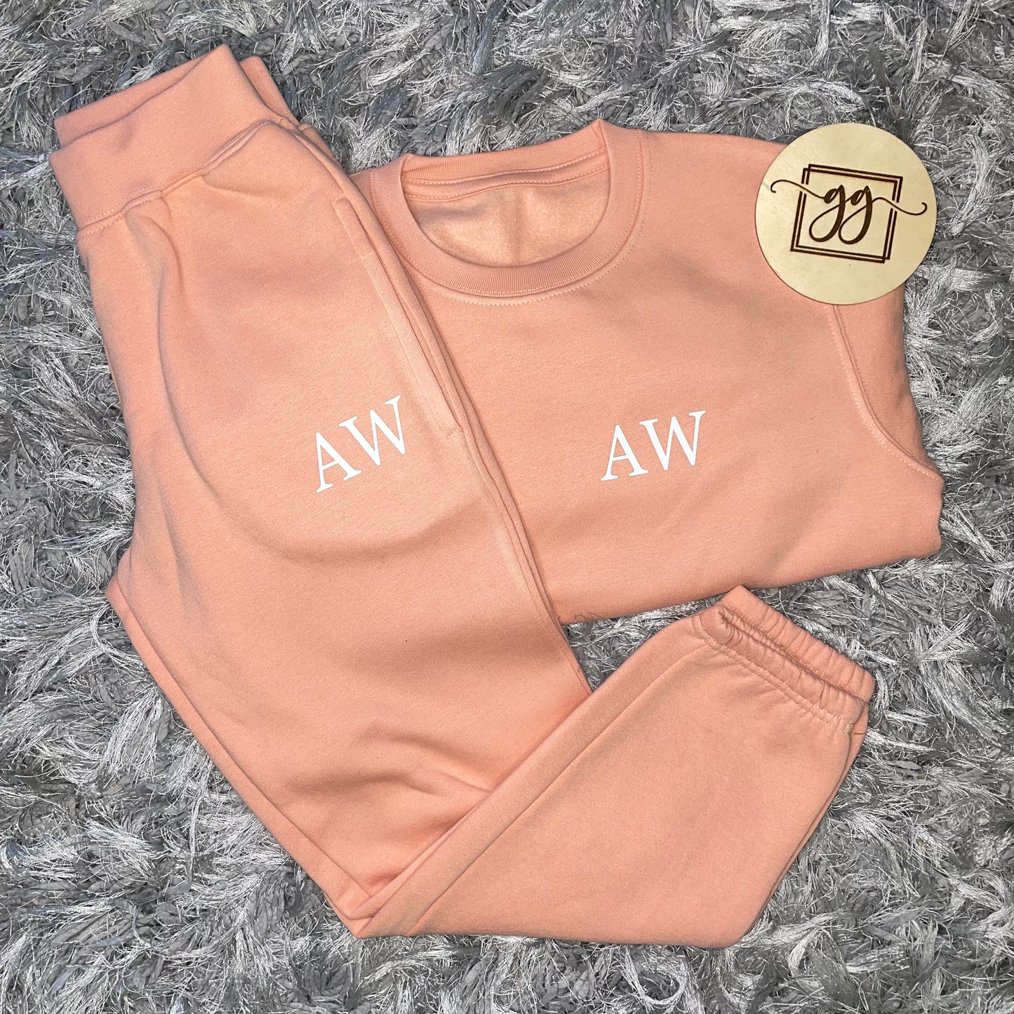 Personalised Dusty Pink Initial Tracksuit