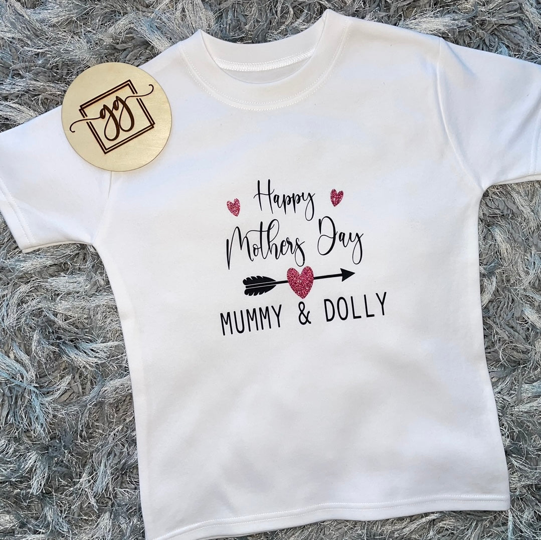 Personalised Happy Mother's Day Arrow T-Shirt