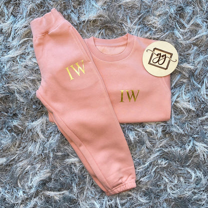 Personalised Dusty Pink Initial Tracksuit