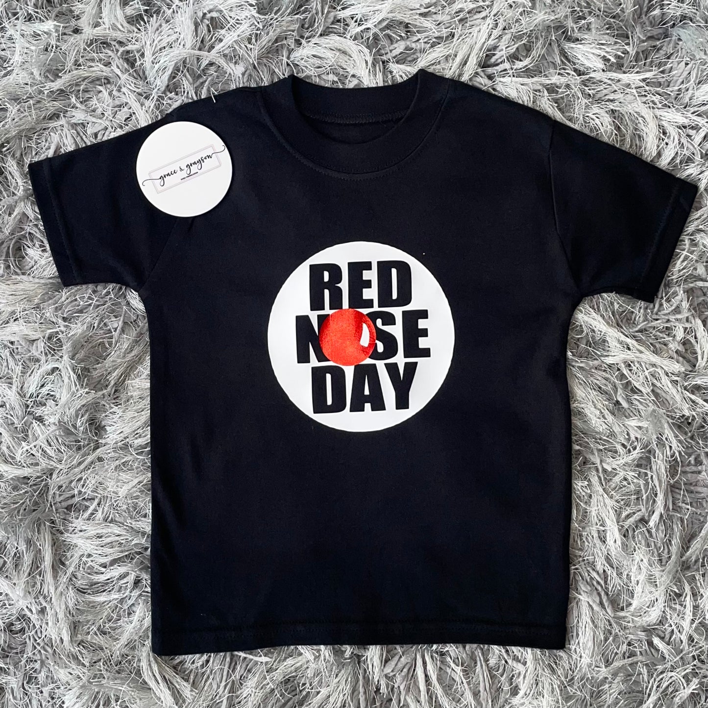 Red Nose Day Black T-Shirt