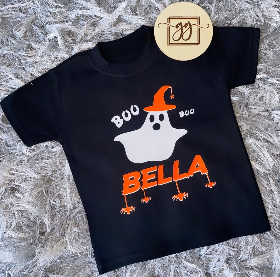 Personalised Ghostly Witch Halloween T-Shirt