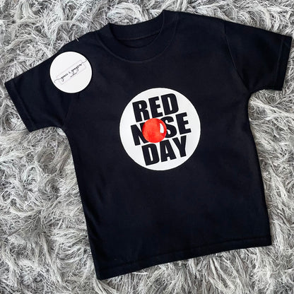 Red Nose Day Black T-Shirt