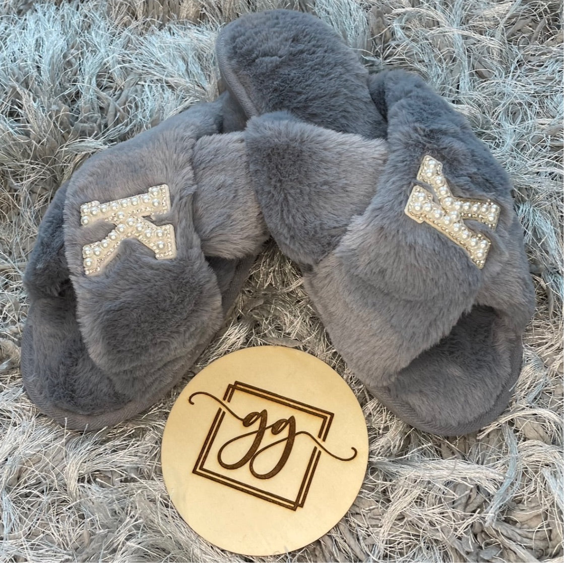 Personalised best sale initial slippers